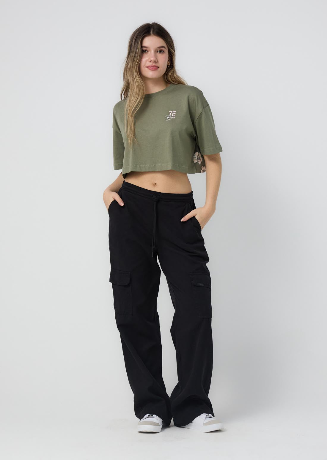 Pantalón negro fondo entero para jóvenes