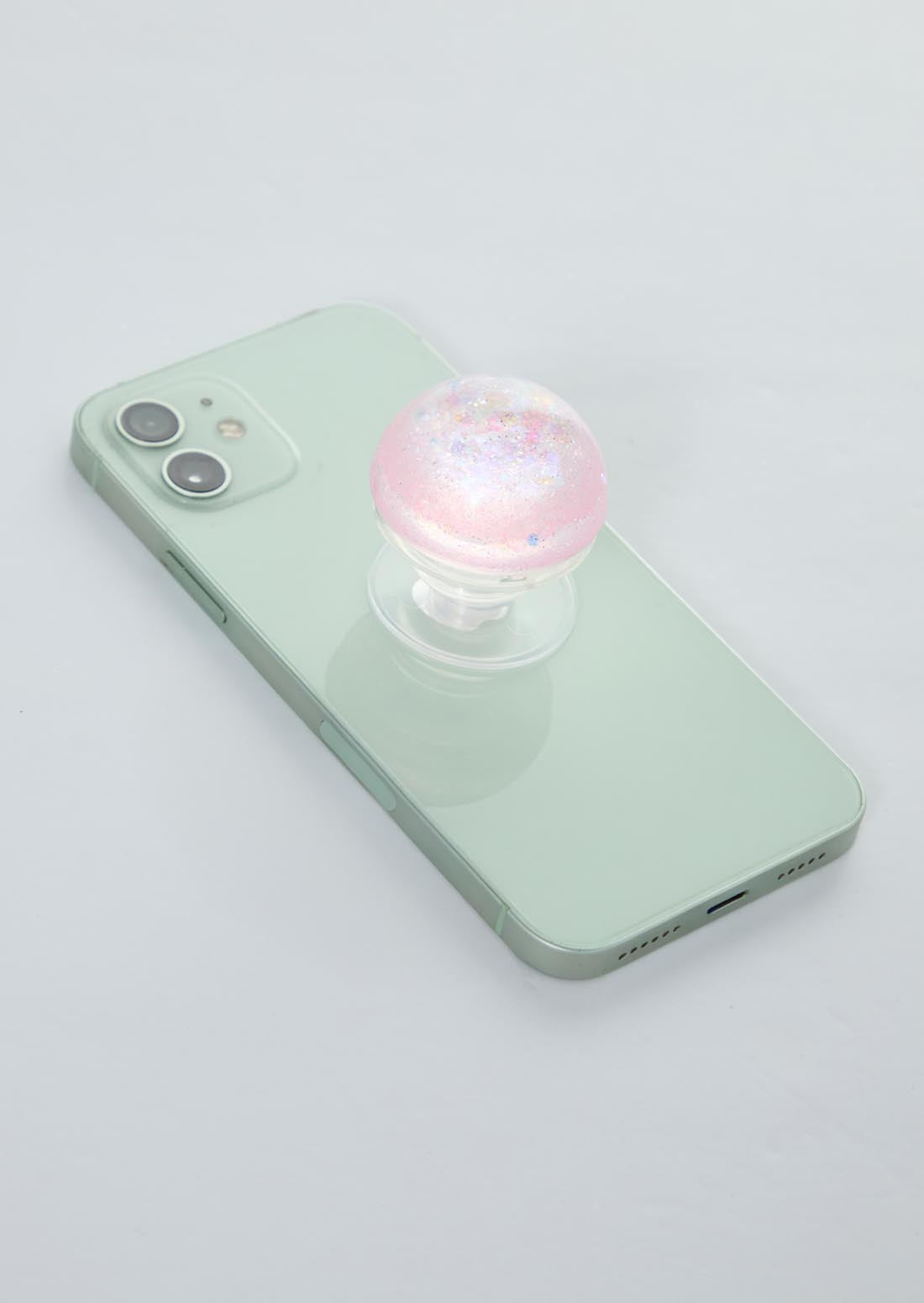 Popsocket rosado con glitter