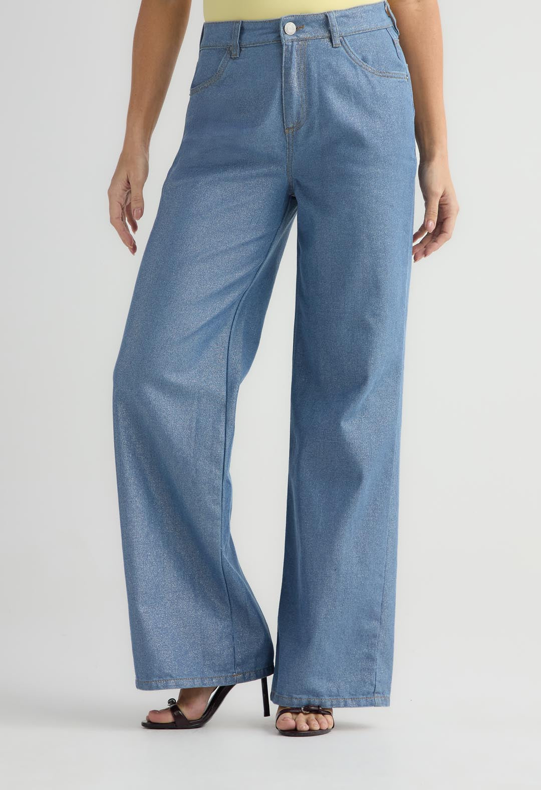 Jean retro claro fondo entero para mujer