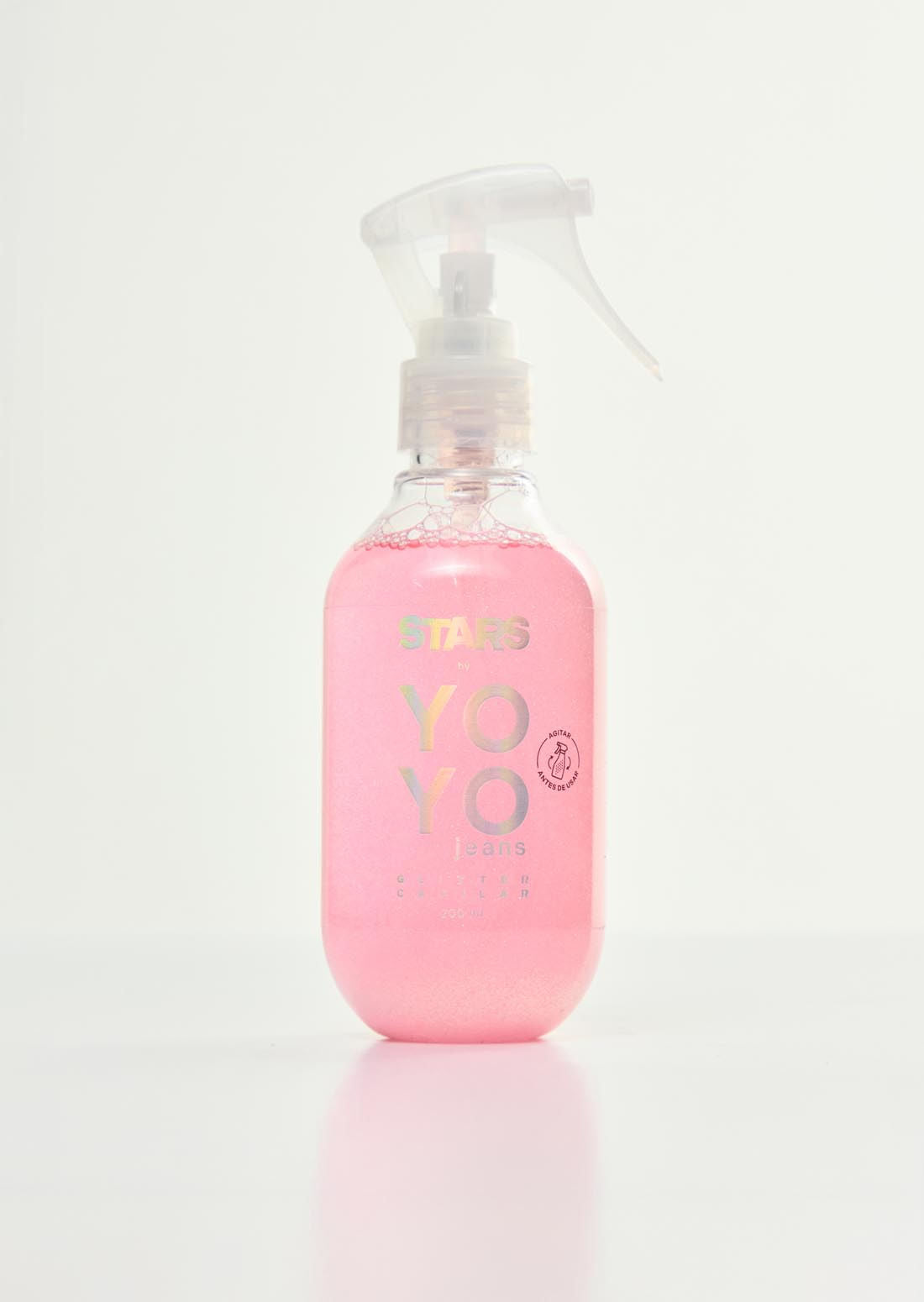 Splash capilar rosa con glitter para jóvenes