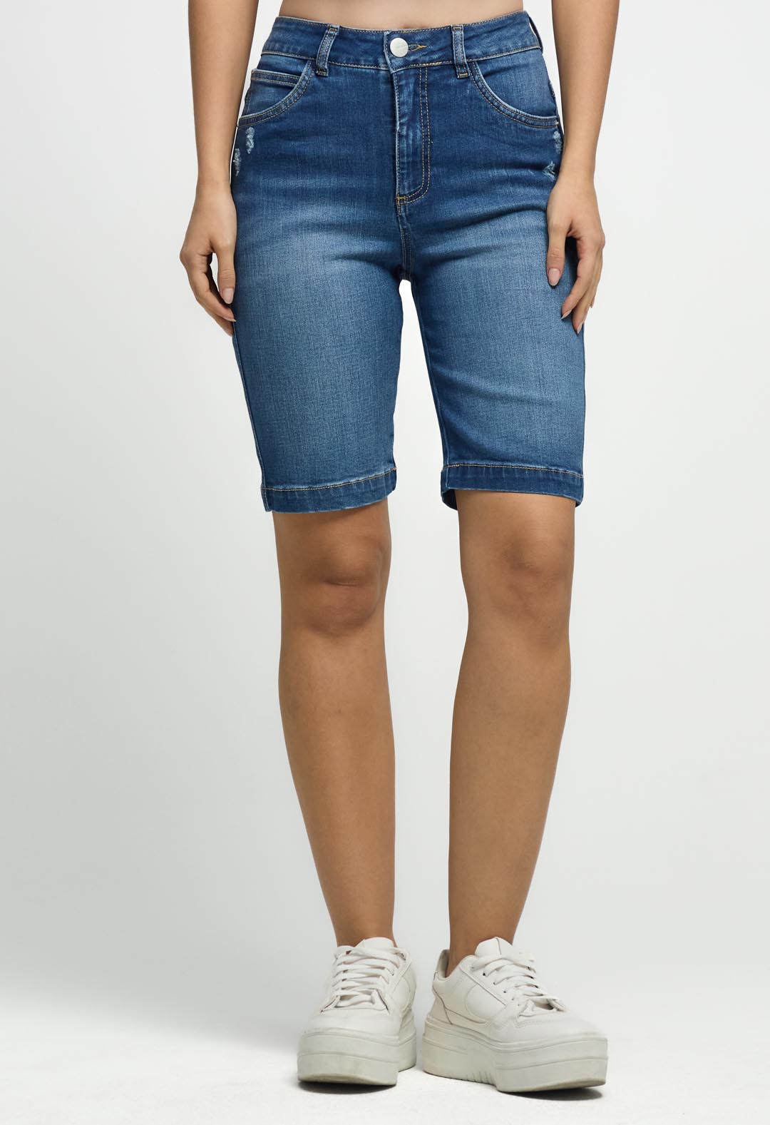 Torero lavado medio con bolsillos para mujeres