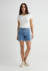 Bermuda clara con apliques para mujer
