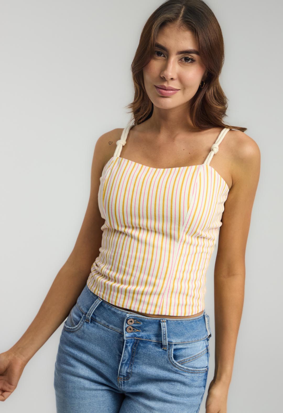 Blusa mostaza full print para mujeres
