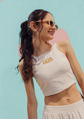 Blusa arena frente con bordado para jóvenes