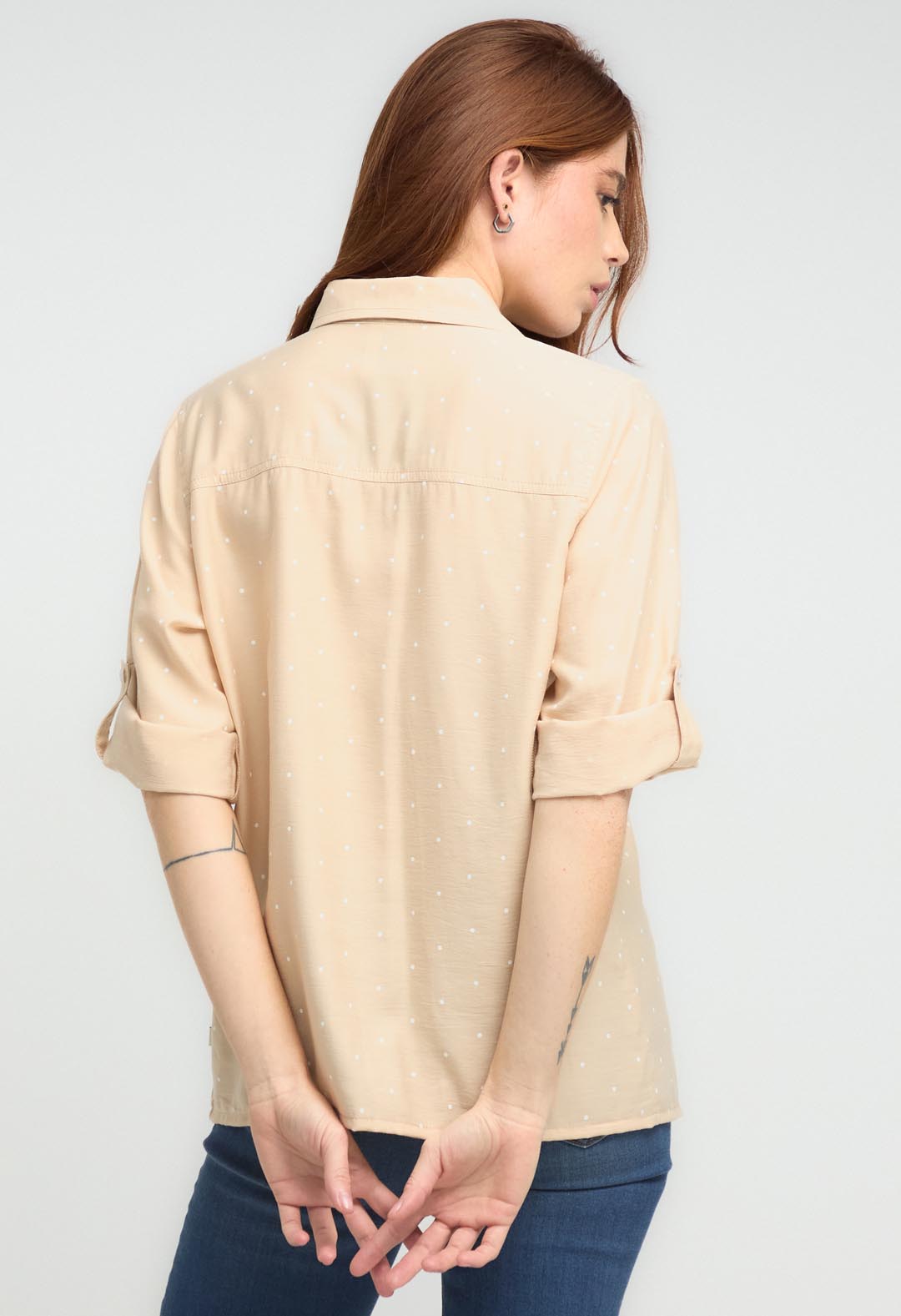 Blusa arena manga 3/4 para mujeres