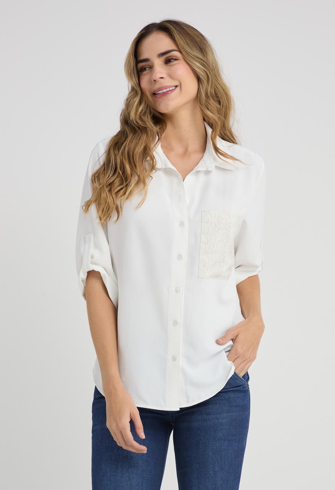 Blusa con manga 3/4 para mujer