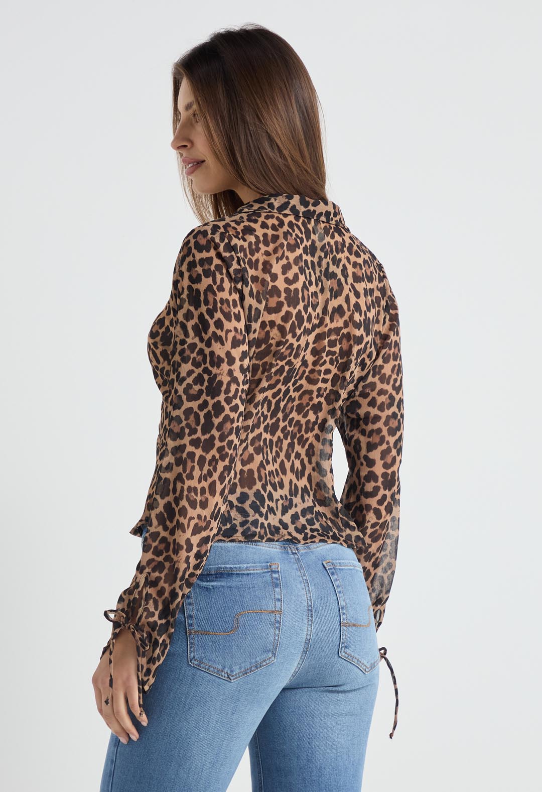 Blusa animal print chocolate para mujeres