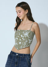 Blusa pistacho con nido de abeja para adolescentes