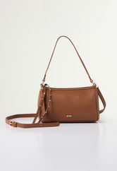 Bolso bandolera tono miel