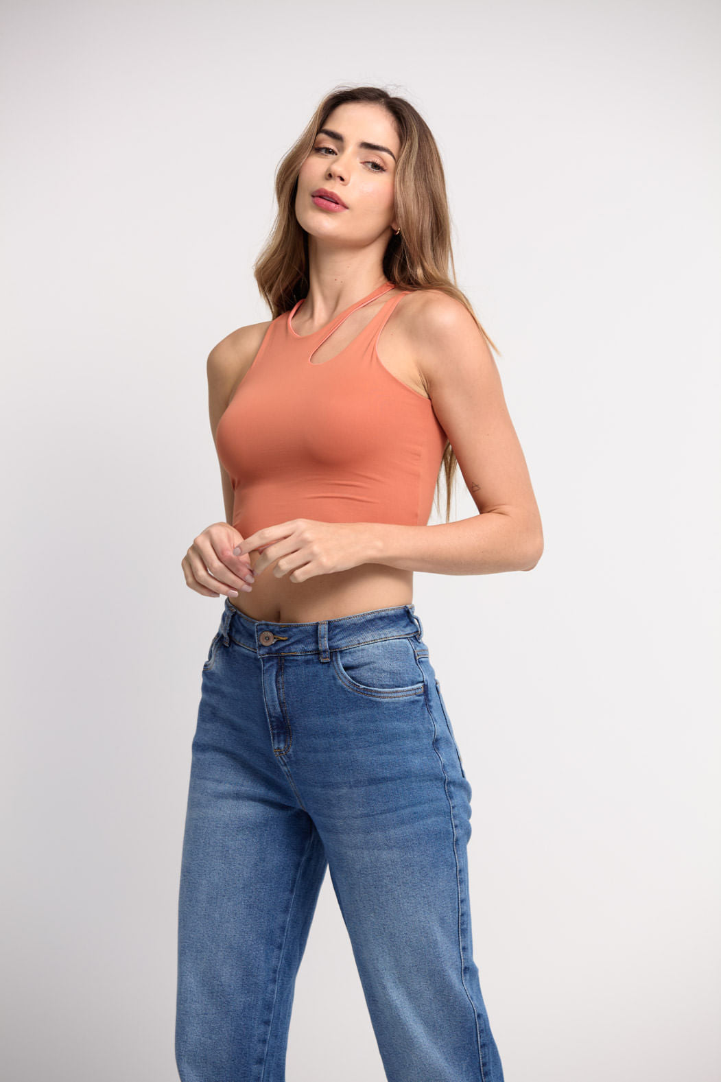 Camiseta coral doble faz para mujeres