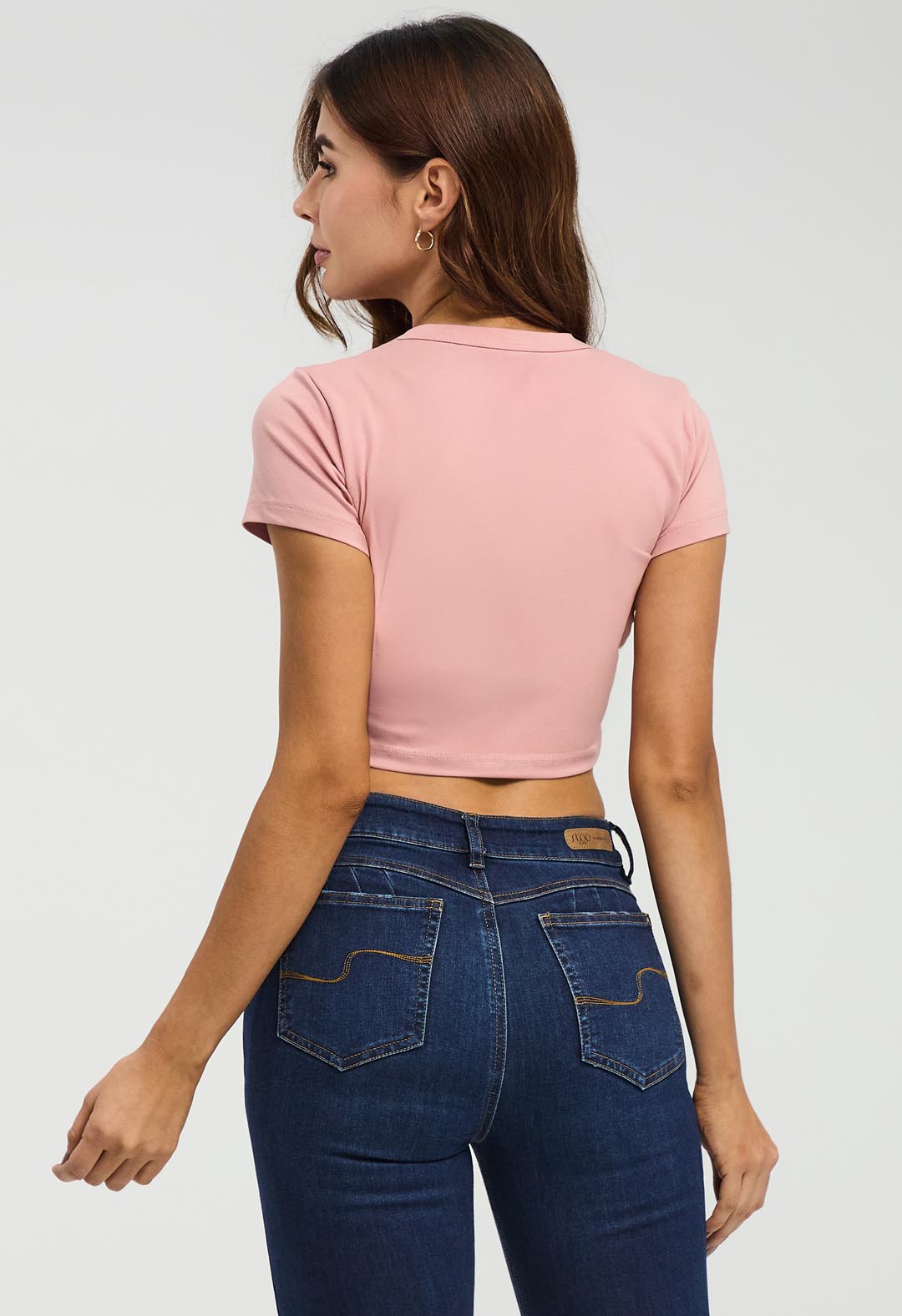 Camiseta rosa viejo básica para mujeres