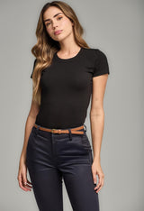 Camiseta negra manga corta para mujeres