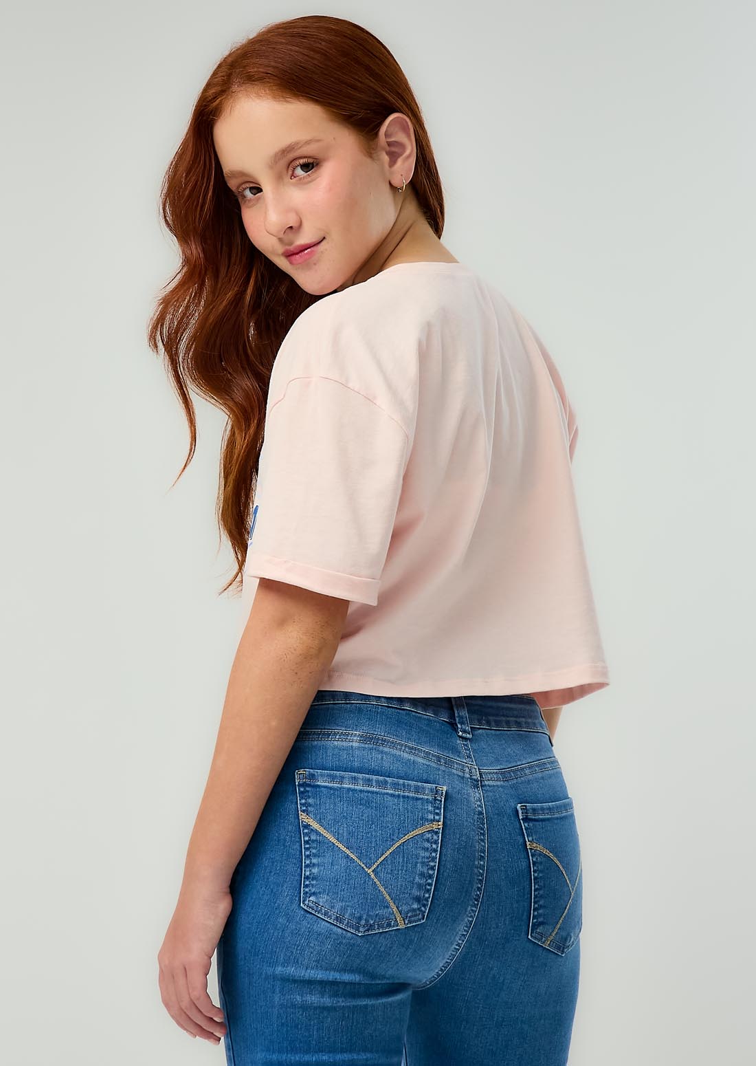Camiseta mandarina estampada para adolescentes