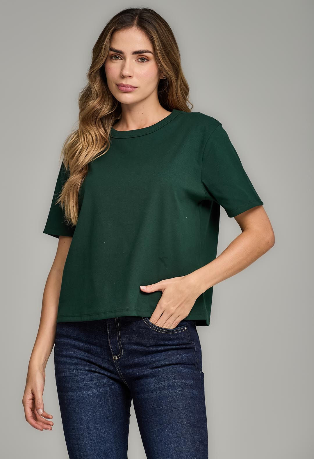 Camiseta en rib fondo entero para mujeres