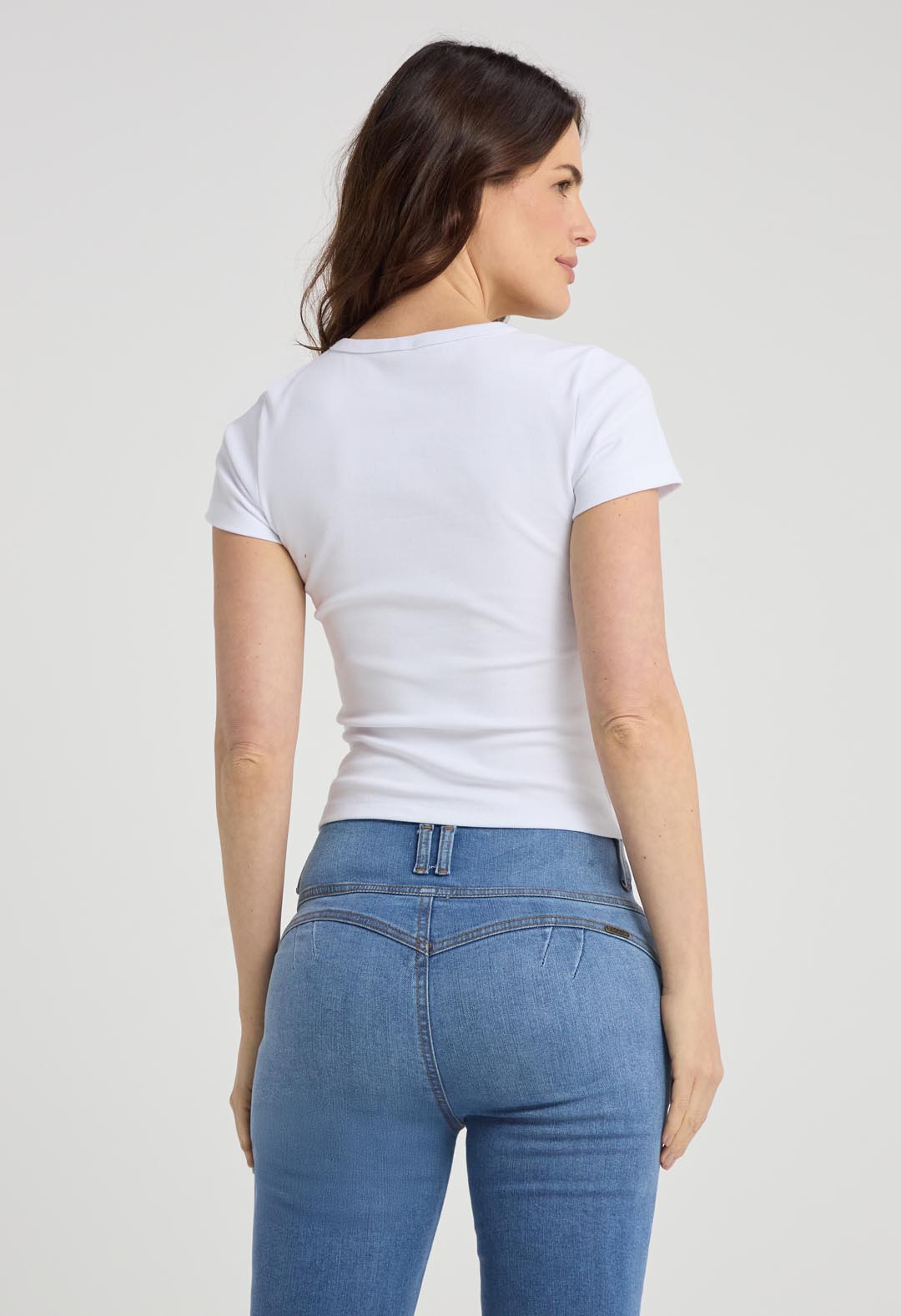 Camiseta blanca estampado para mujer