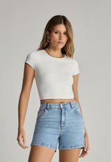 Camiseta marfil doble faz para mujeres