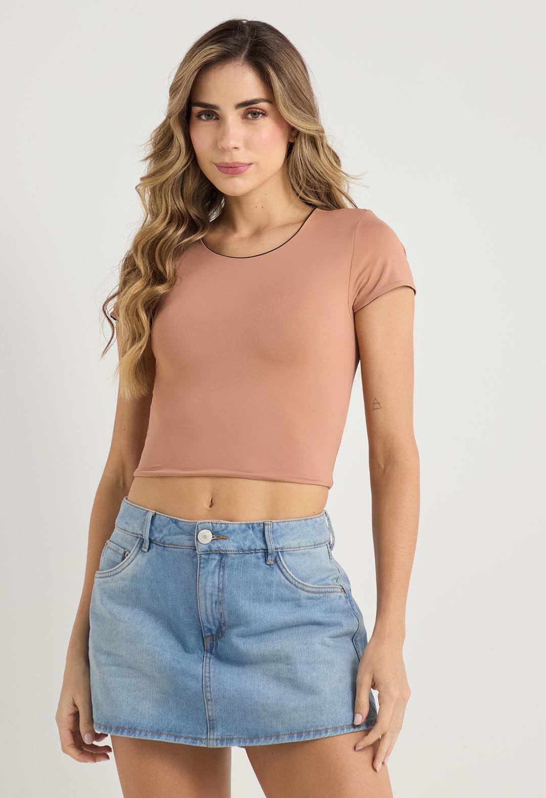 Camiseta negra doble faz para mujeres