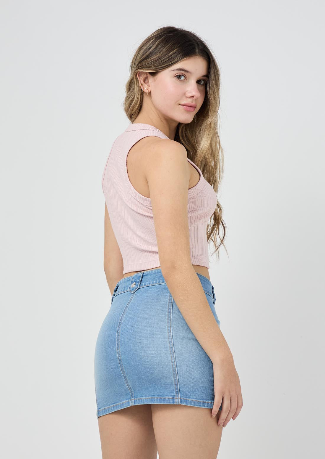 Camiseta palo de rosa estampado para jóvenes