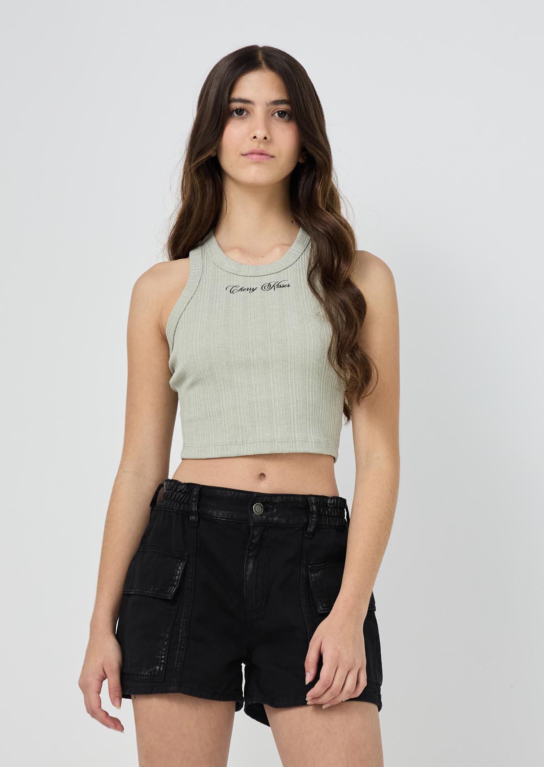 Camiseta pistacho estampado para jóvenes