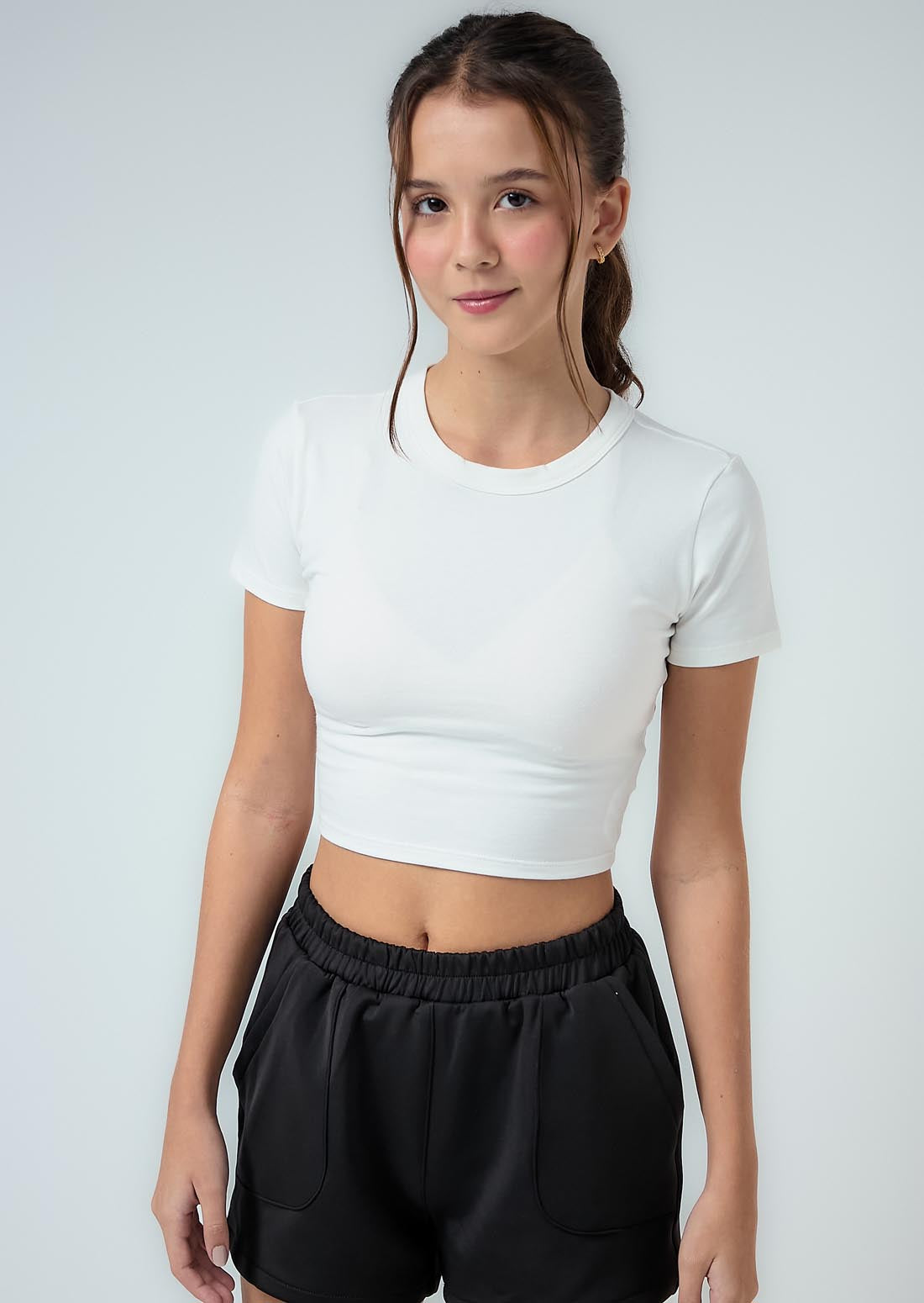 Camiseta marfil fondo entero para adolescentes