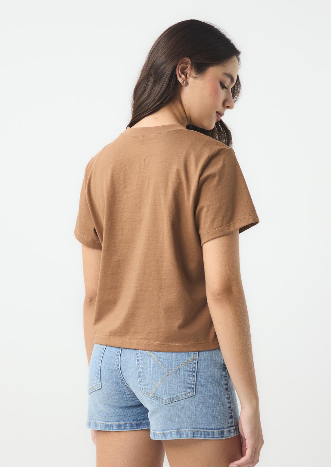 Camiseta chocolate de manga corta para jóvenes