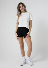 Camiseta básica marfil manga corta para jóvenes