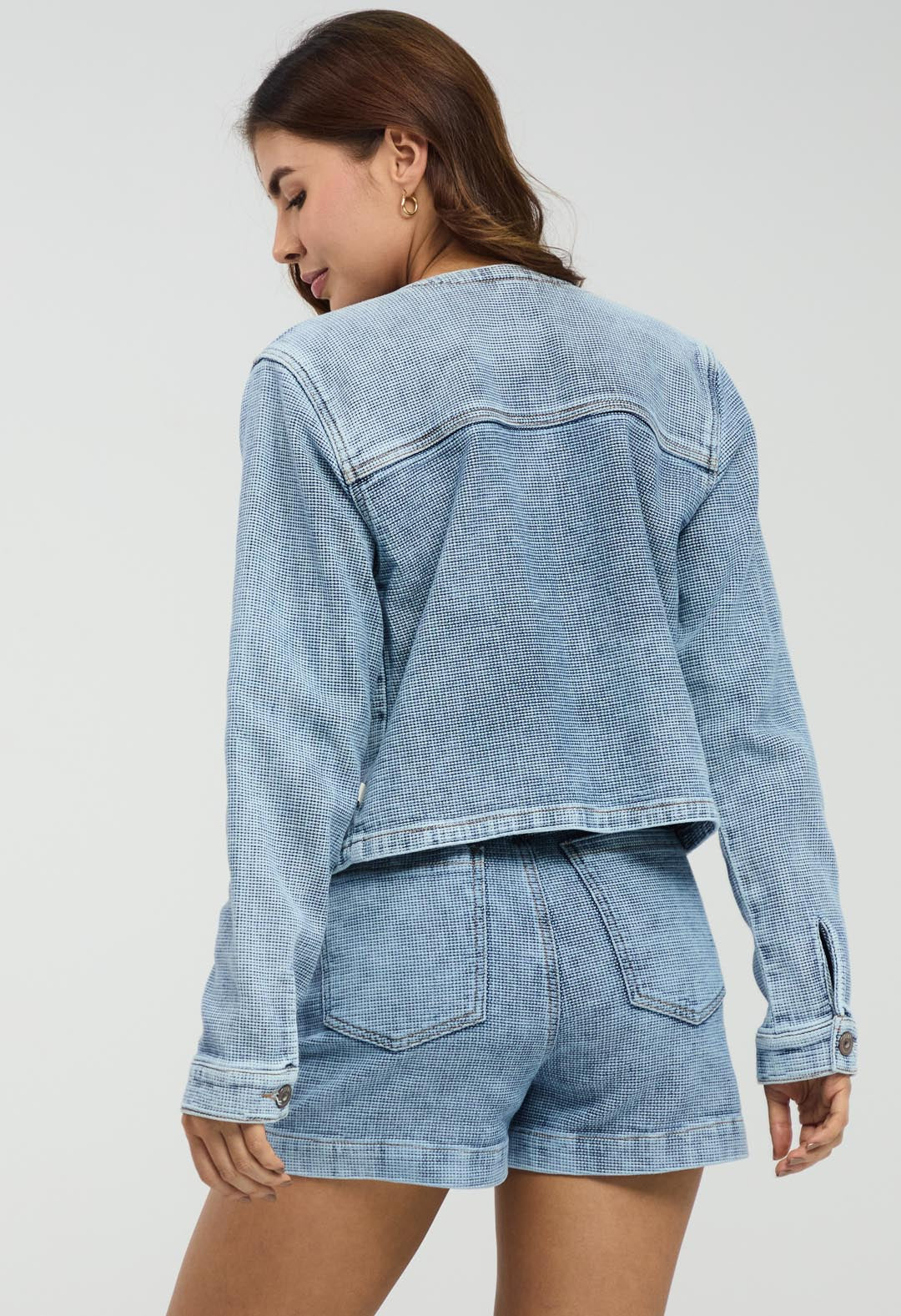 Chaqueta clara fondo entero para mujeres