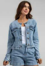 Chaqueta clara fondo entero para mujeres