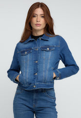 Chaqueta medio con ribetes para mujeres