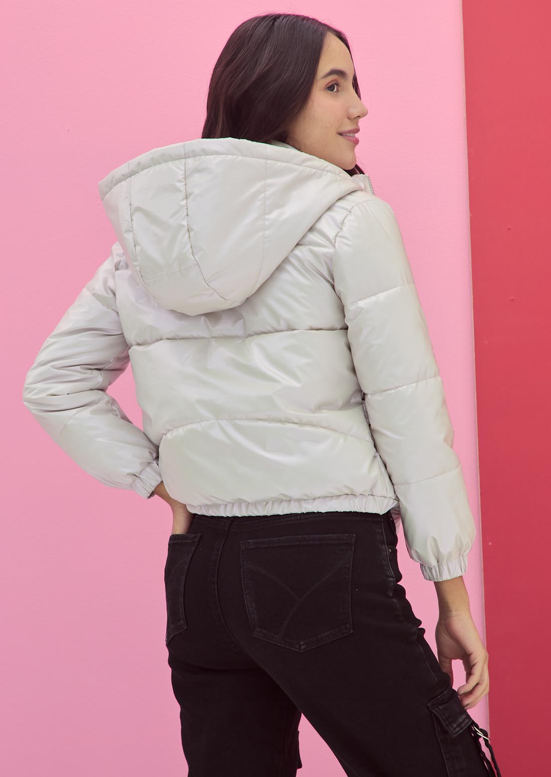 Chaqueta acolchada tornasol para jóvenes