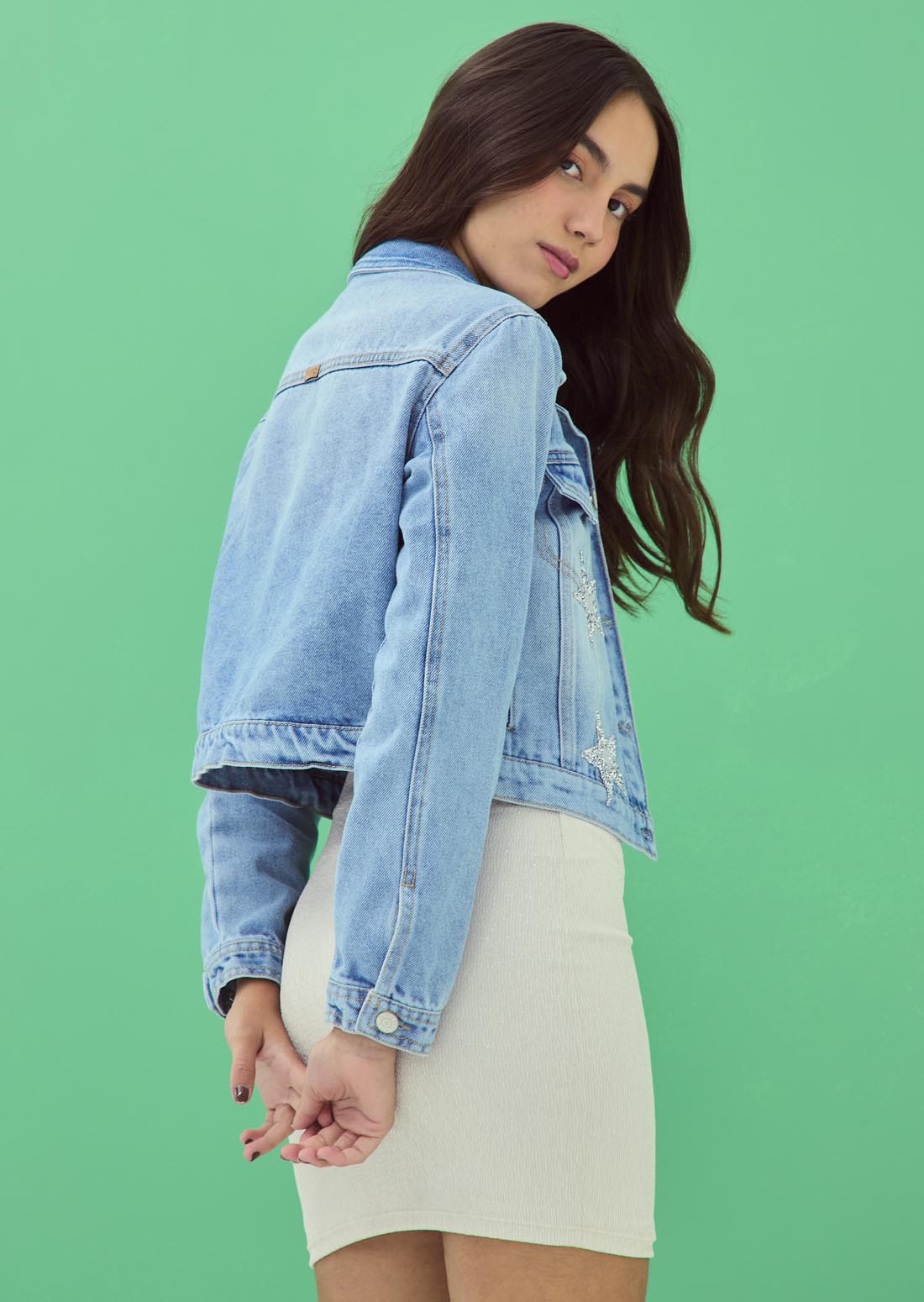 Chaqueta medio con apliques para jóvenes