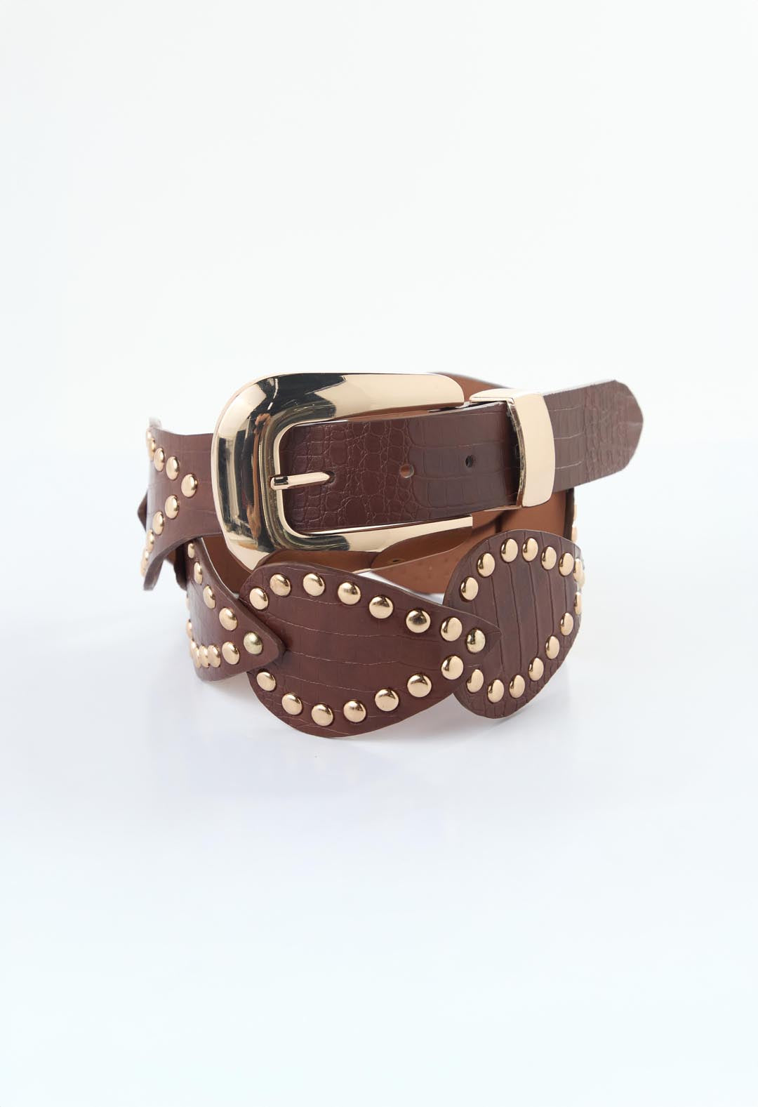 Cinturón café con taches