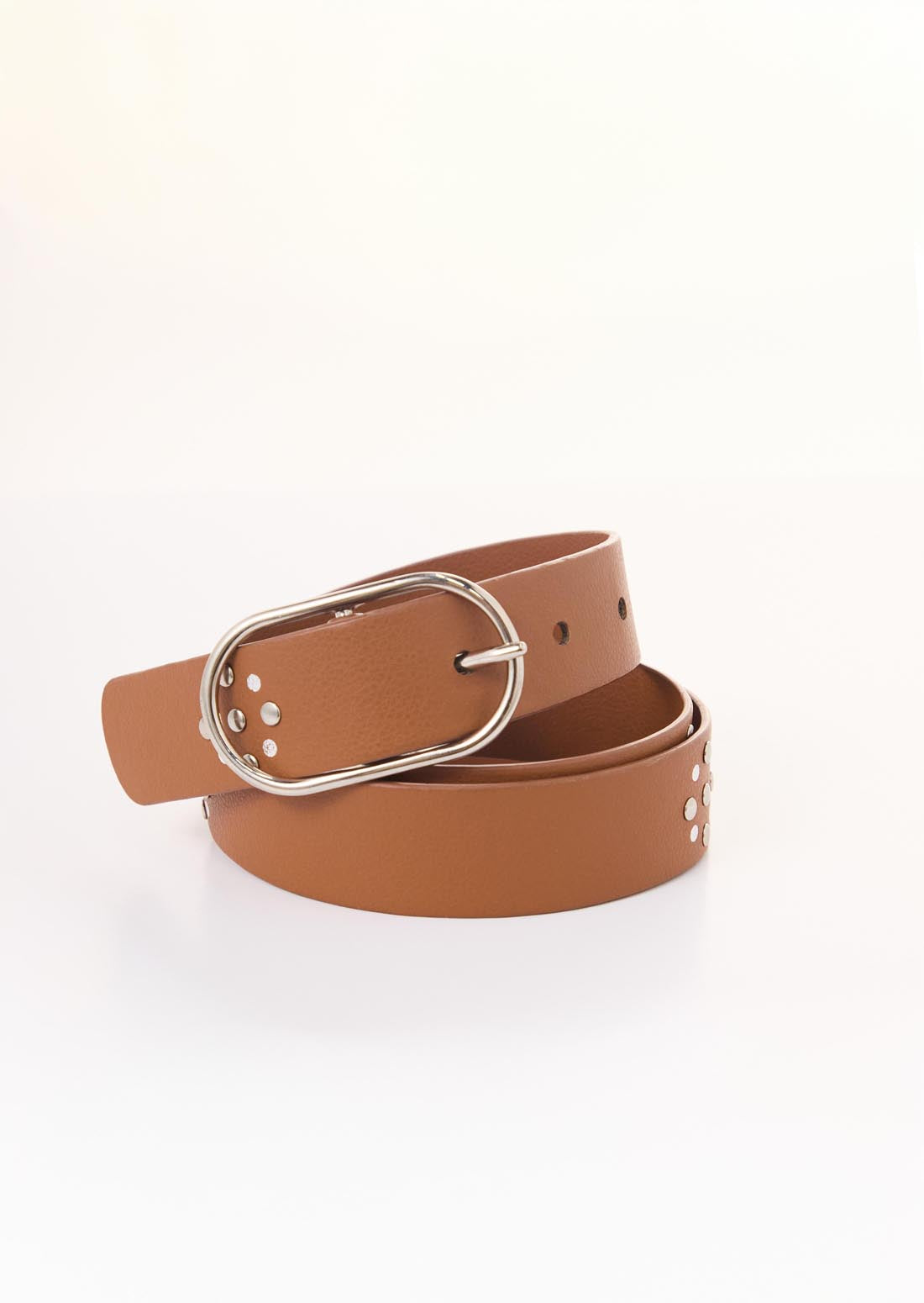 Correa marfil hebilla ovalada