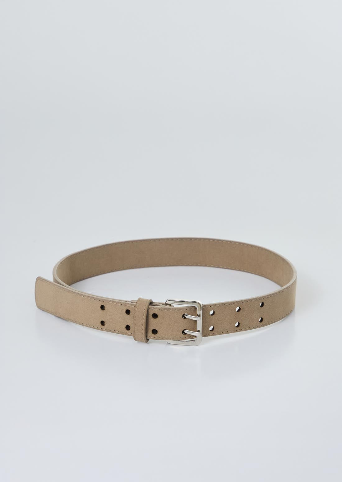 Cinturón arena con hebilla cuadrada para jóvenes