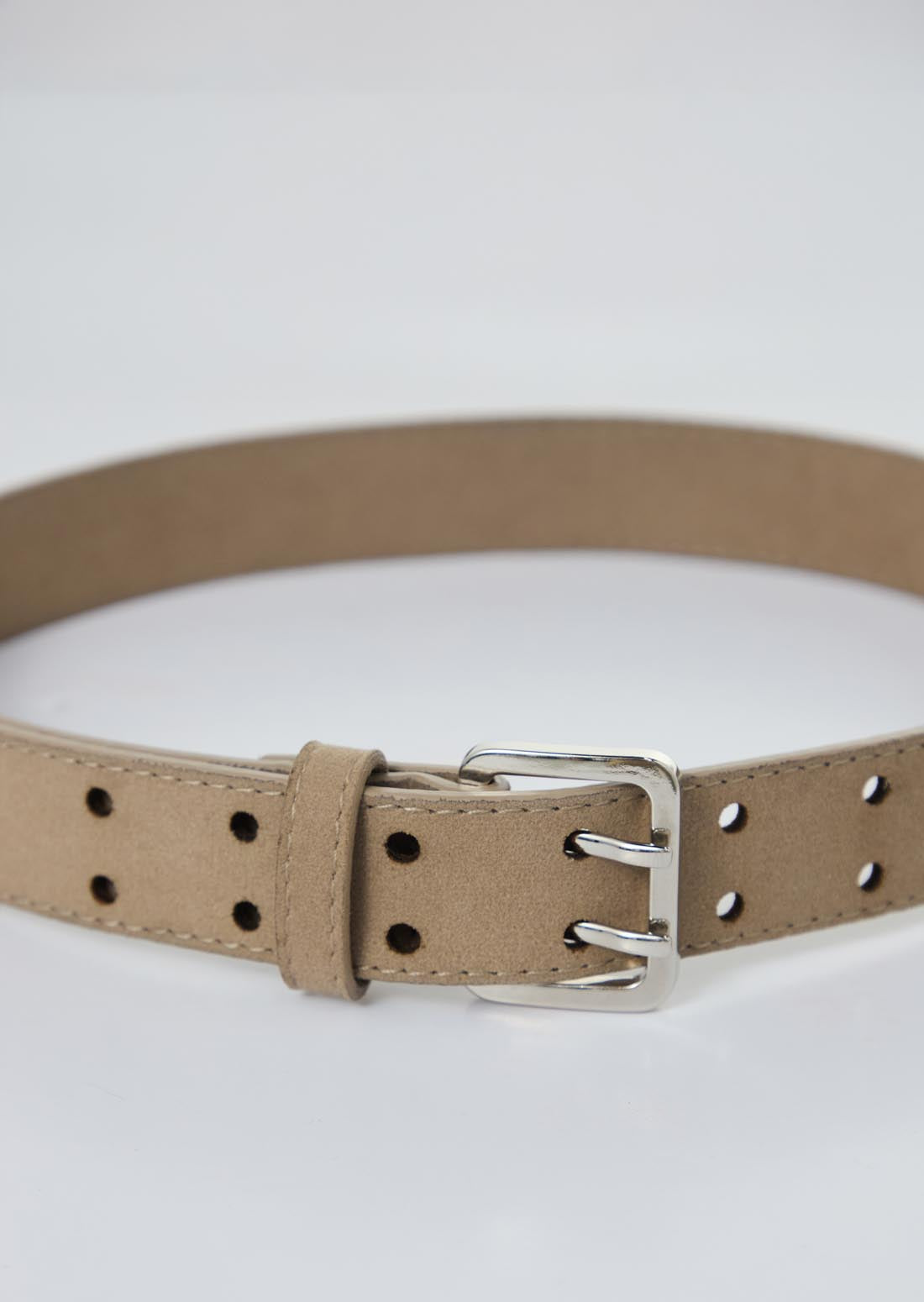 Cinturón arena con hebilla cuadrada para jóvenes