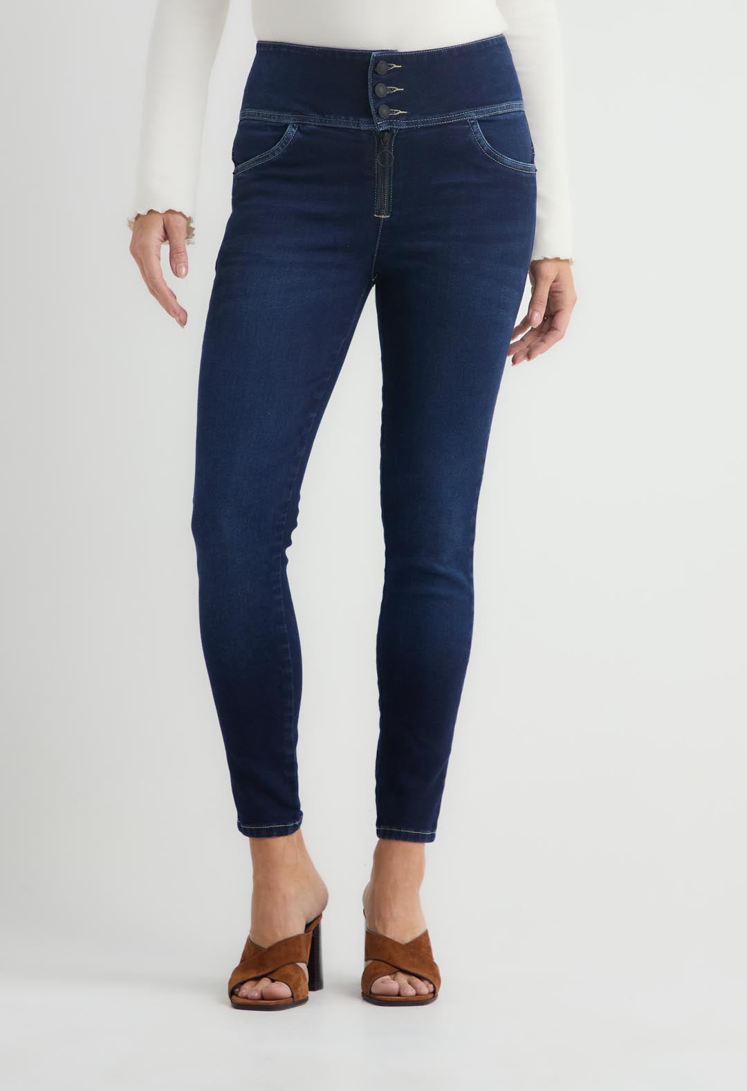 Jean escultor oscuro fondo entero para mujer