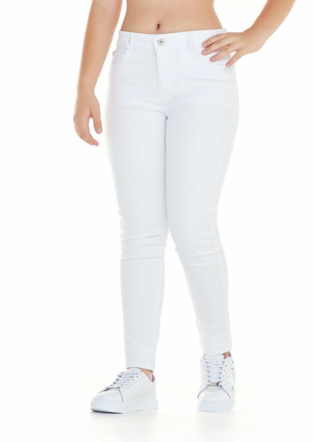 Pantalón cool blanco fondo entero para jóvenes