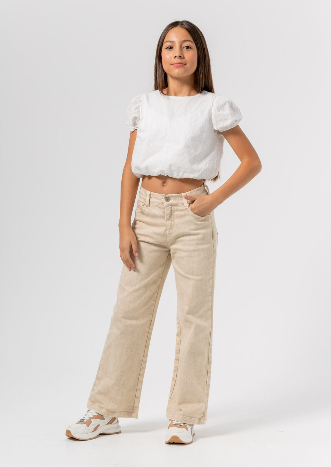 Pantalón retroPantalón arena fondo entero para niñas