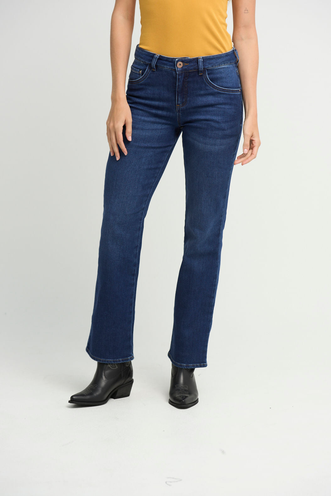 Jean vaquero azul oscuro fondo entero para mujeres