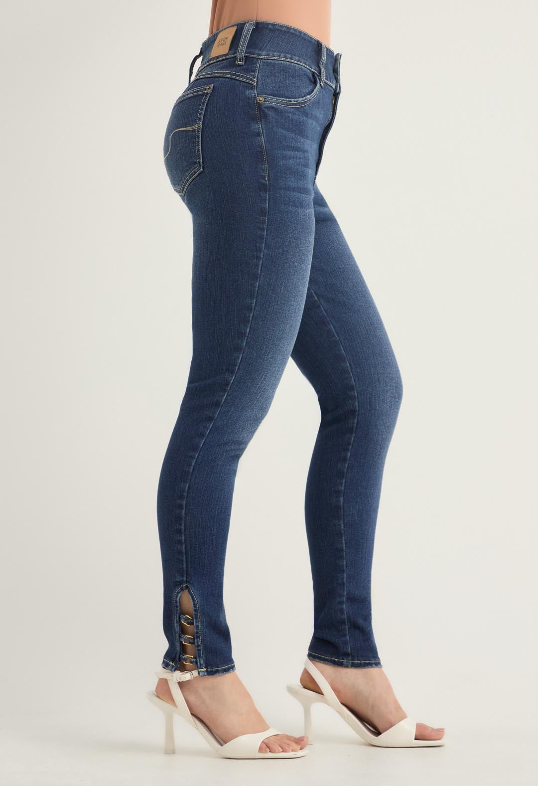 Jean levantacola medio fondo entero para mujer