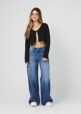 Jean maxi retro tono medio con bota amplia para jóvenes