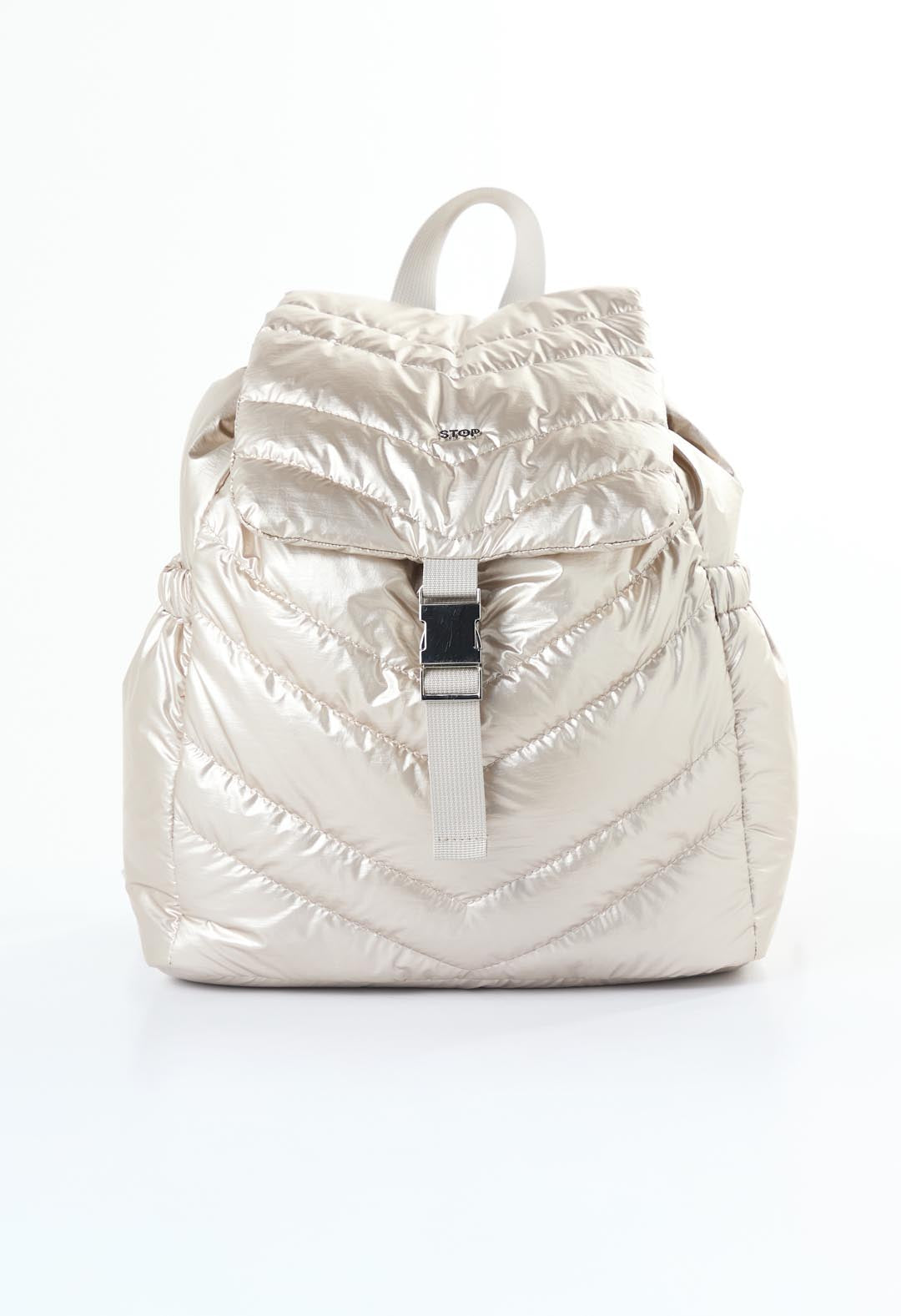 Morral dorado acolchado