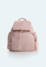 Morral rosa claro con tapa para jóvenes