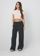 Pantalón gris oscuro con bolsillos en frente para jóvenes