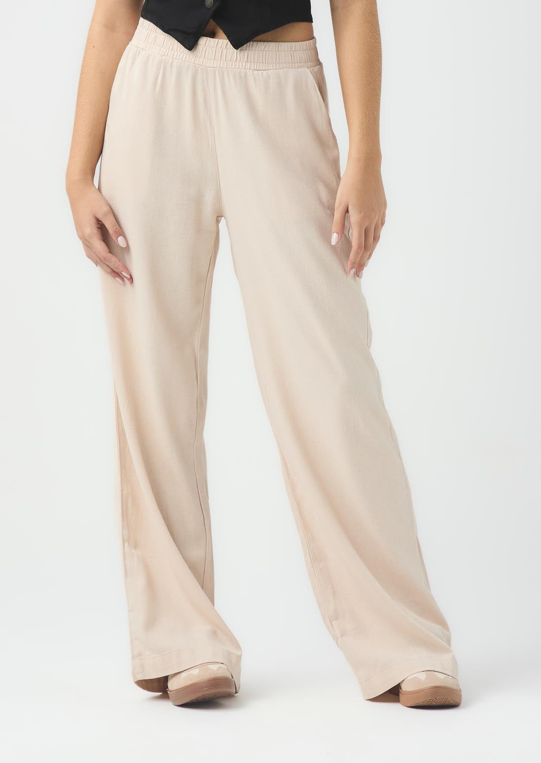 Pantalón arena elástico en pretina para jóvenes