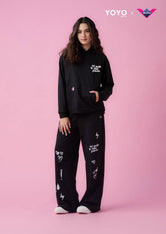 Pantalón negro con bolsillo parche Yoyo x Nosotras