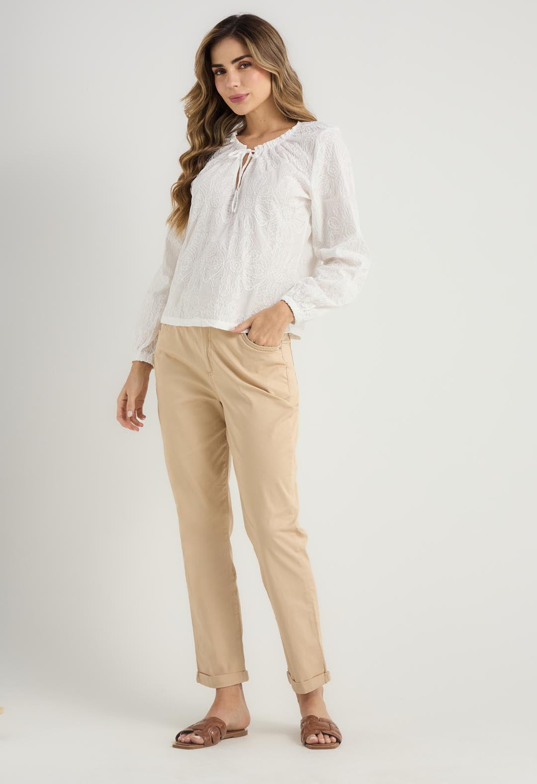Pantalón baggy arena tiro alto para mujeres