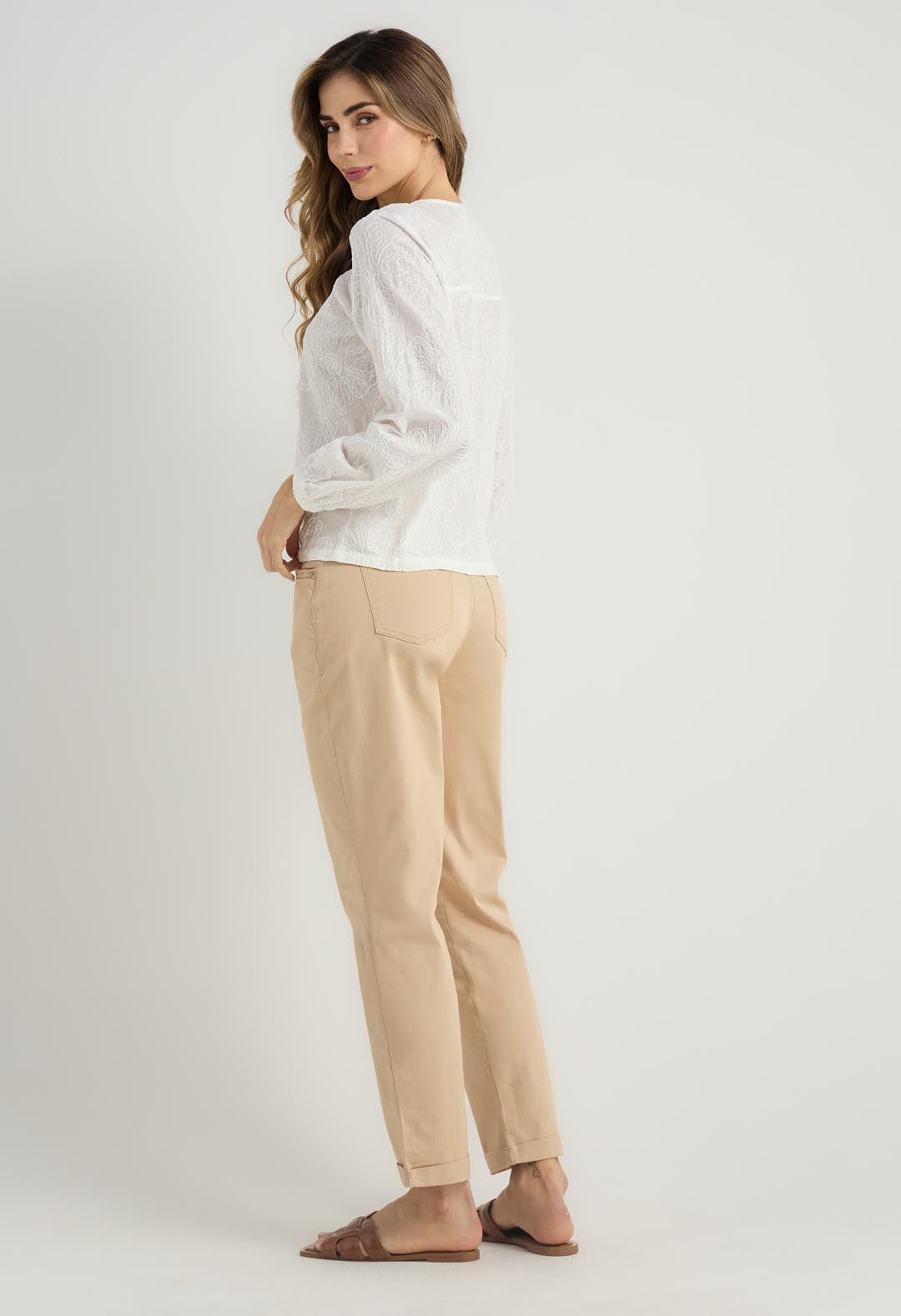 Pantalón baggy arena tiro alto para mujeres