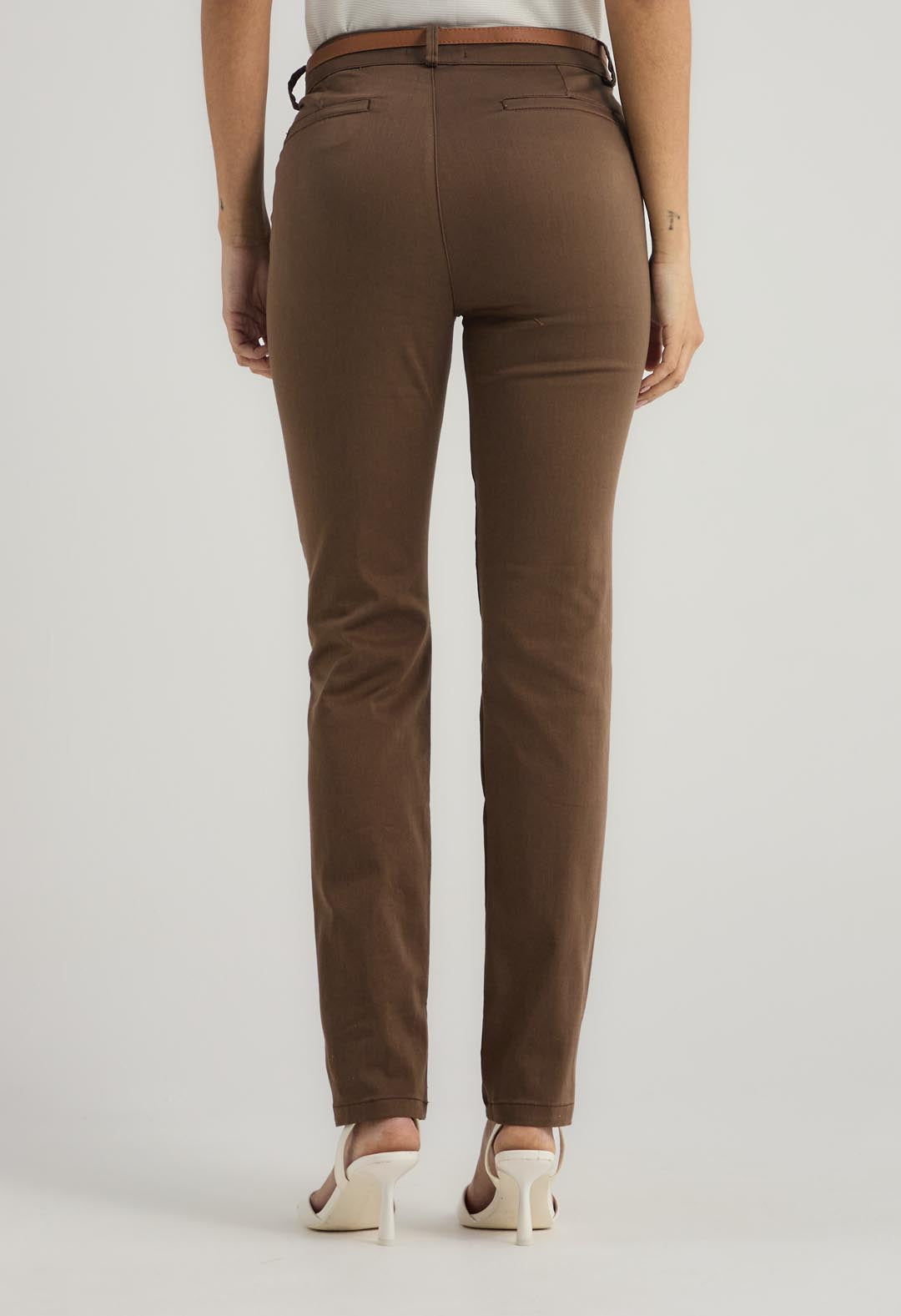 Pantalón ejecutivo chocolate fondo entero para mujeres