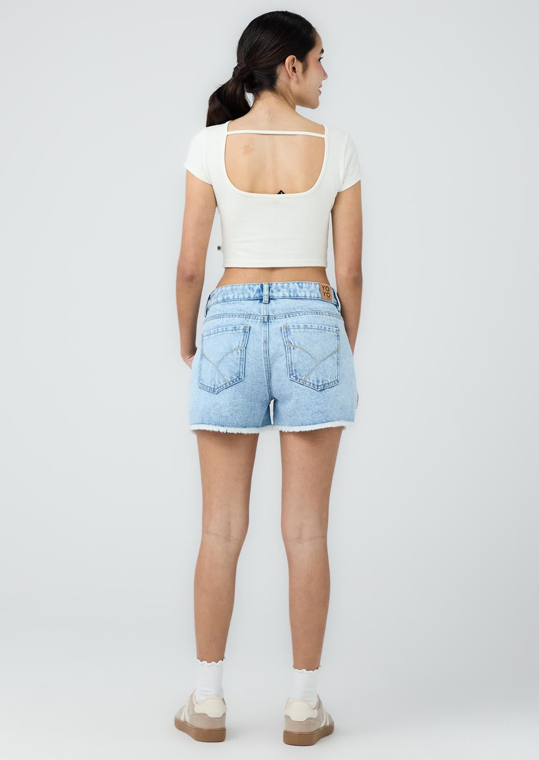 Short claro en denim para jóvenes
